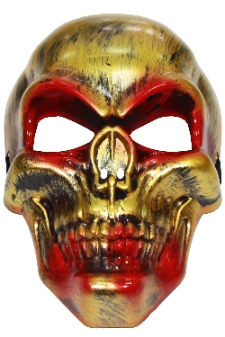 MASCHERA SCHELETRO ORO DI HALLOWEEN